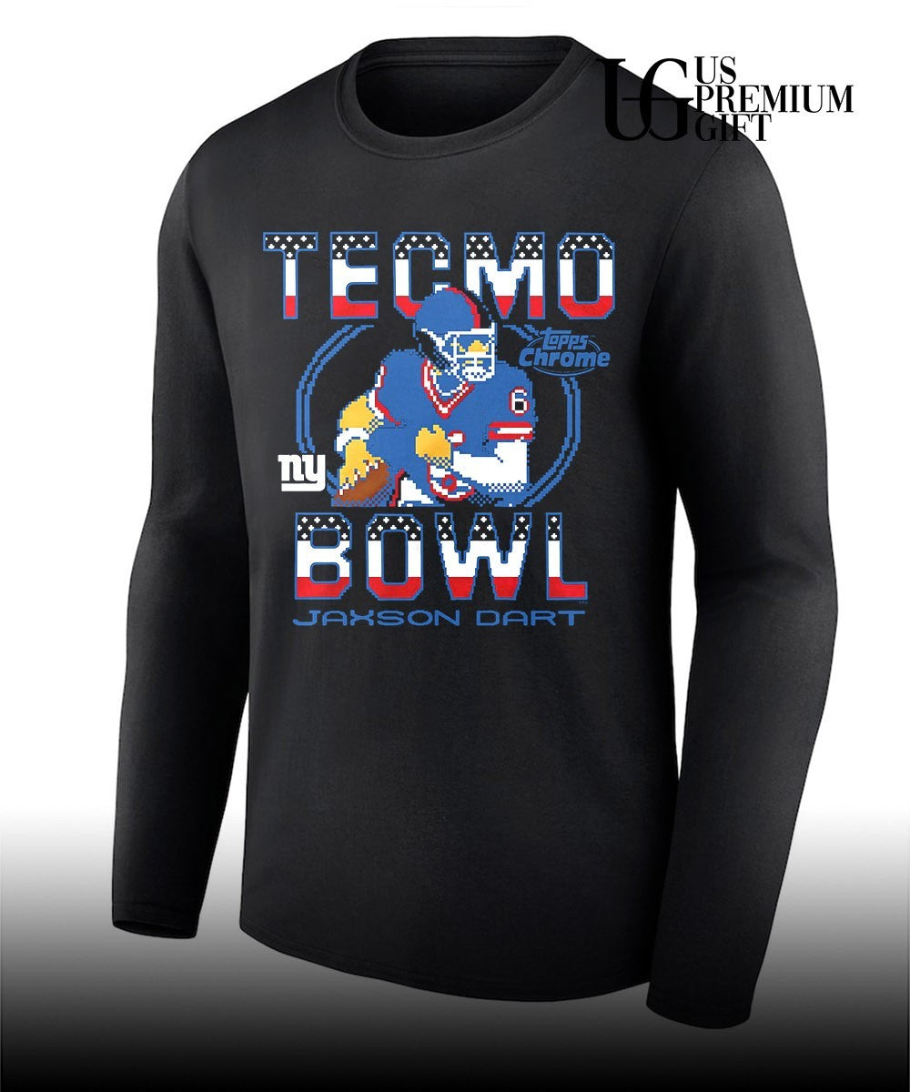 Jaxson Dart New York Giants baseball Tecmo Bowl 8 bit shirt