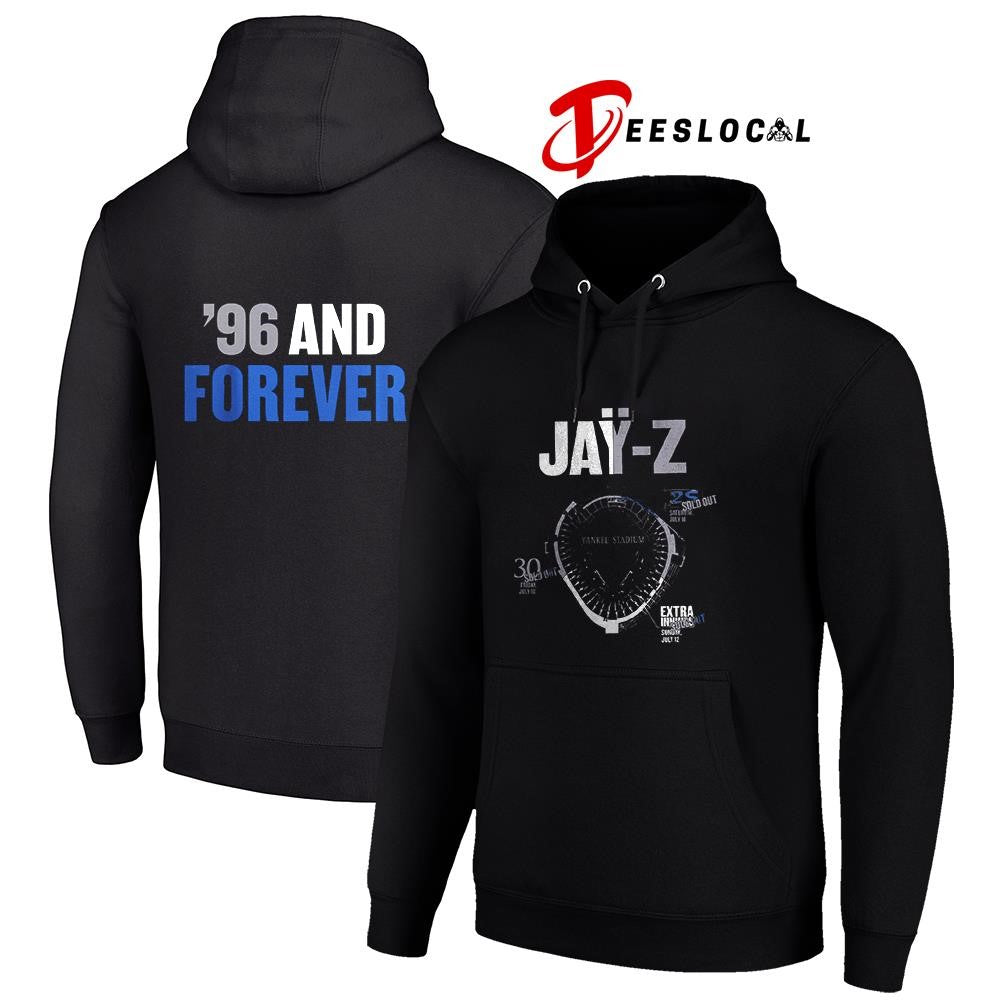 Jay Z 30th Reasonable Doubt 25th Blueprint 96 and forever Yankee Stadium graphic shirt