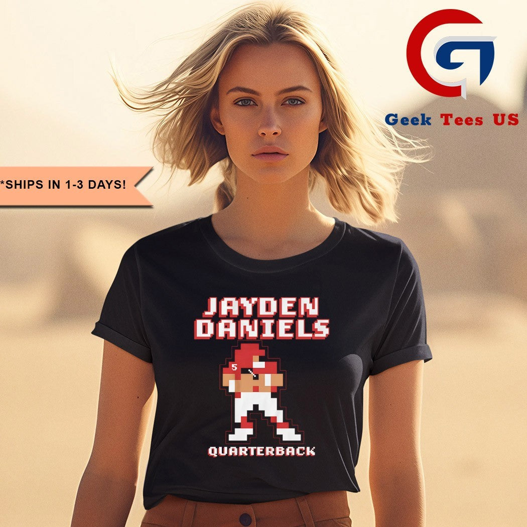 Jayden Daniels Washington Commanders football Quarterback 8 bit shirt