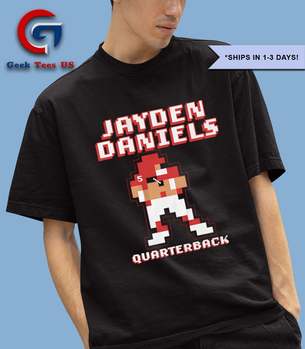 Jayden Daniels Washington Commanders football Quarterback 8 bit shirt