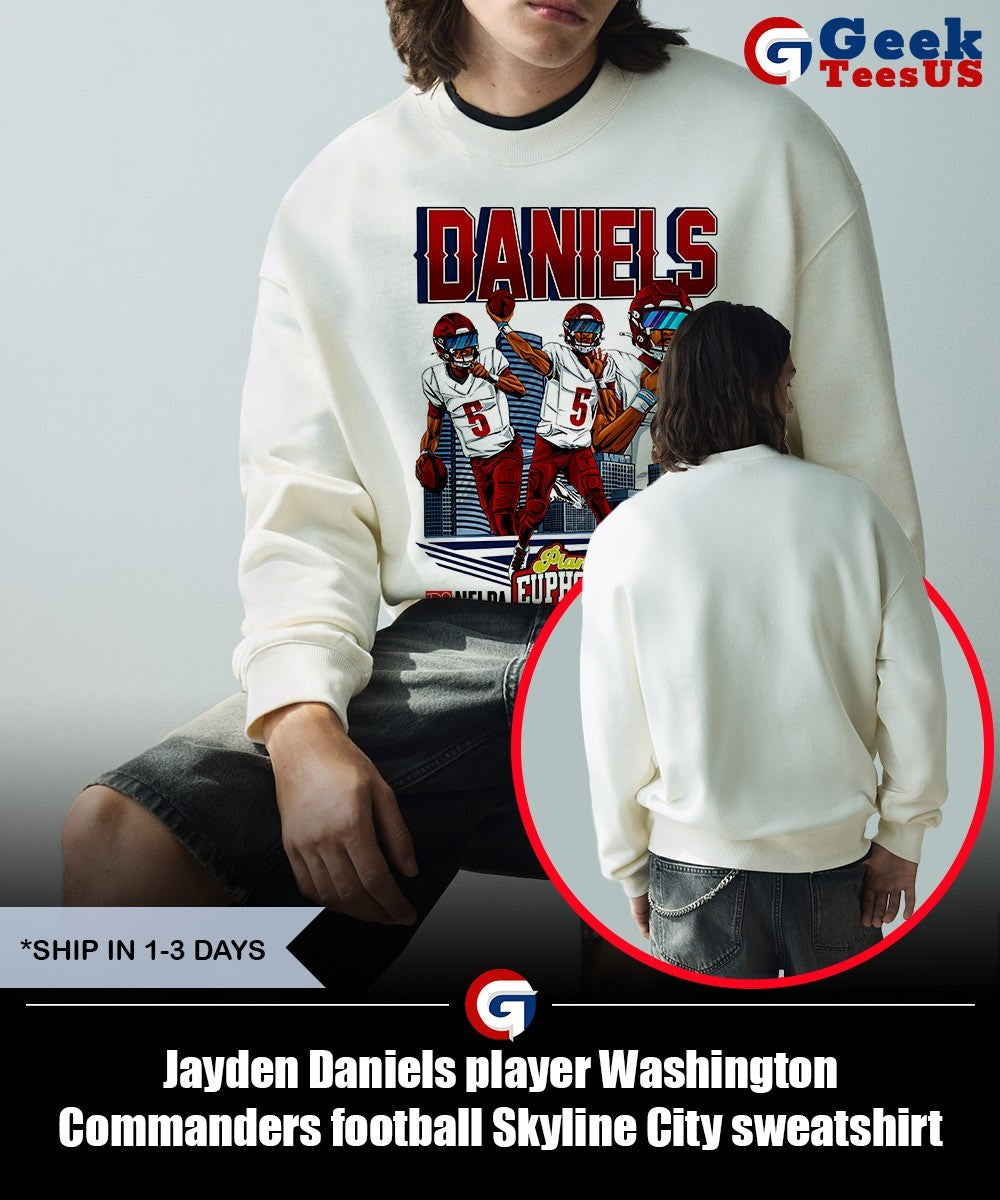 Jayden Daniels player Washington Commanders football Skyline City shirt