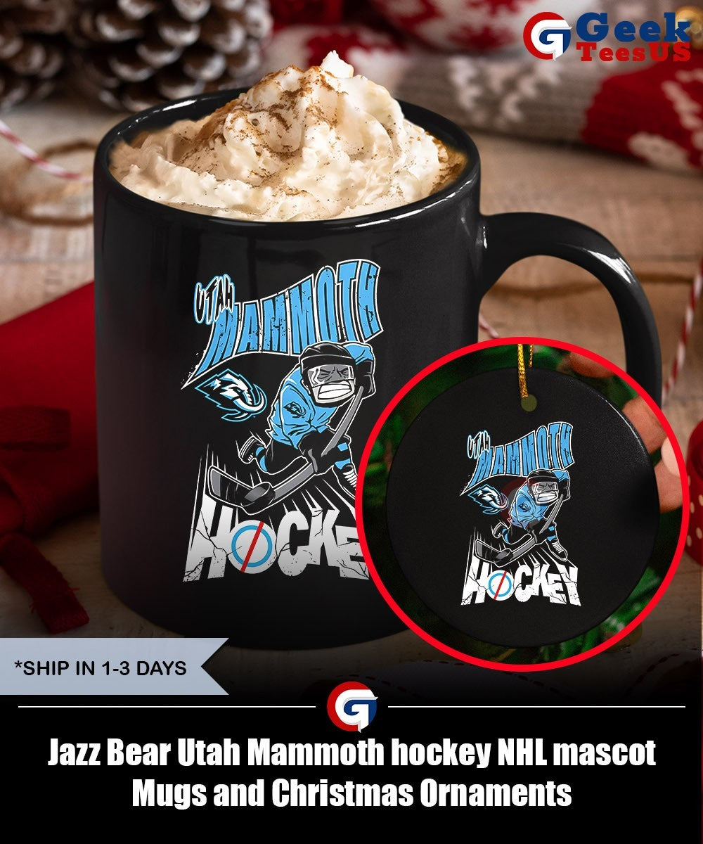 Jazz Bear Utah Mammoth hockey NHL mascot shirt