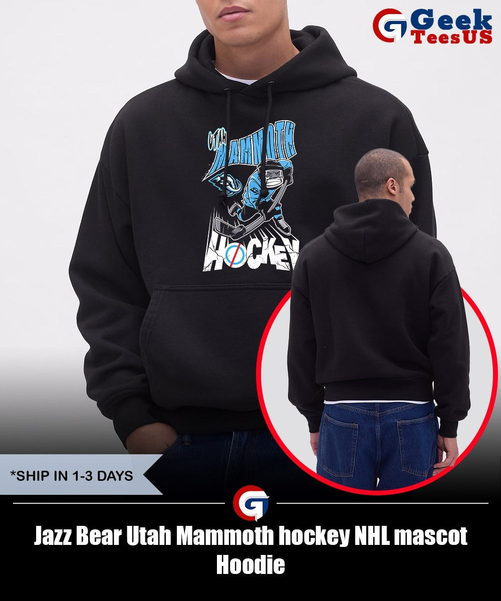 Jazz Bear Utah Mammoth hockey NHL mascot shirt