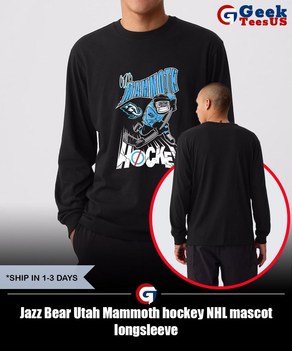 Jazz Bear Utah Mammoth hockey NHL mascot shirt