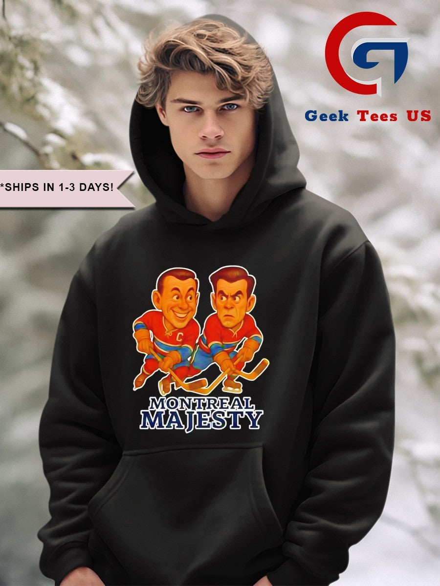 Jean Beliveau and Maurice Richard Montreal Majesty Hockey caricatures shirt