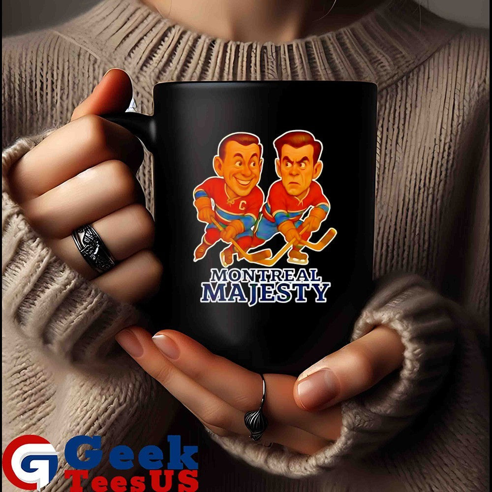 Jean Beliveau and Maurice Richard Montreal Majesty Hockey caricatures shirt
