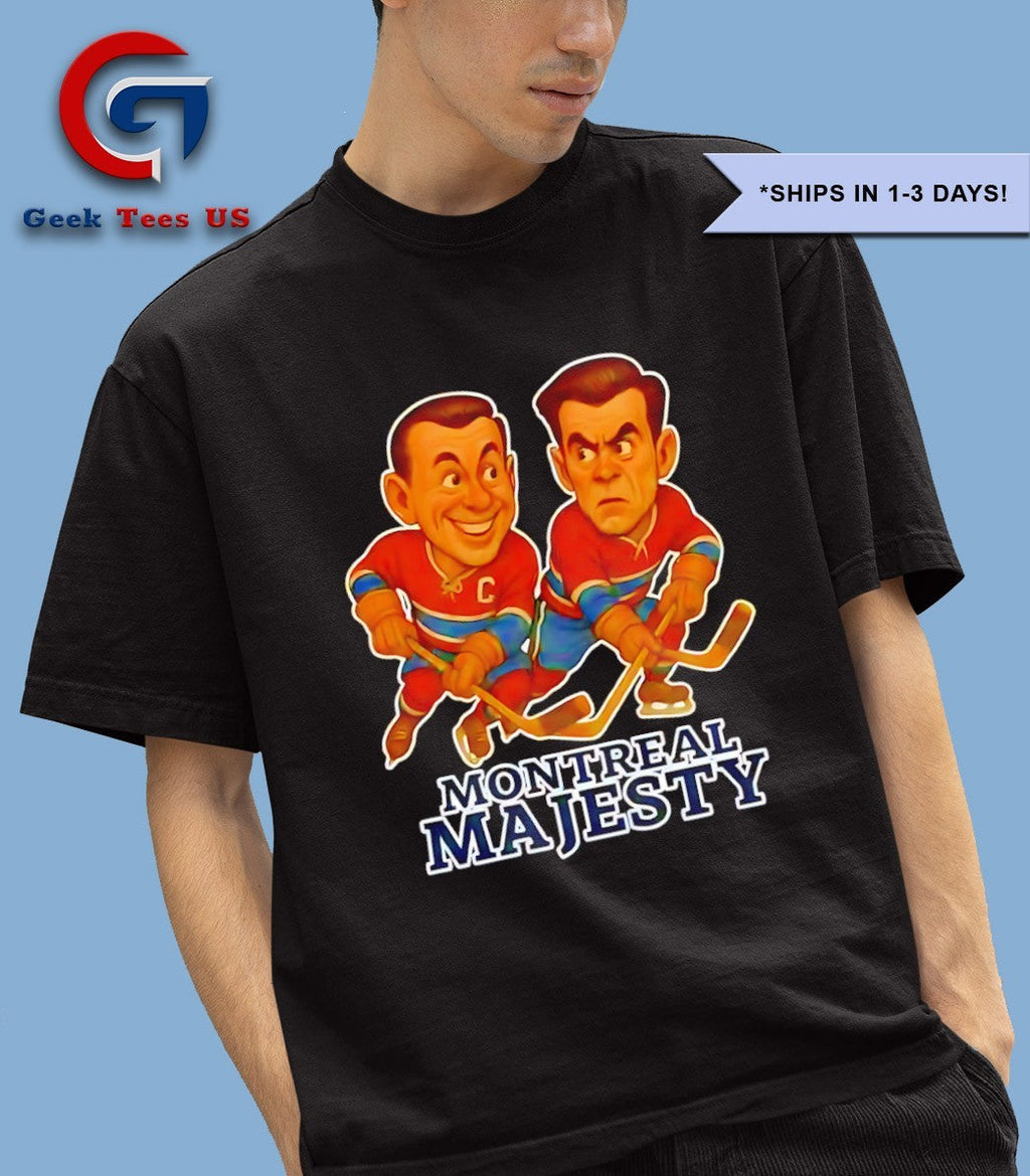 Jean Beliveau and Maurice Richard Montreal Majesty Hockey caricatures shirt
