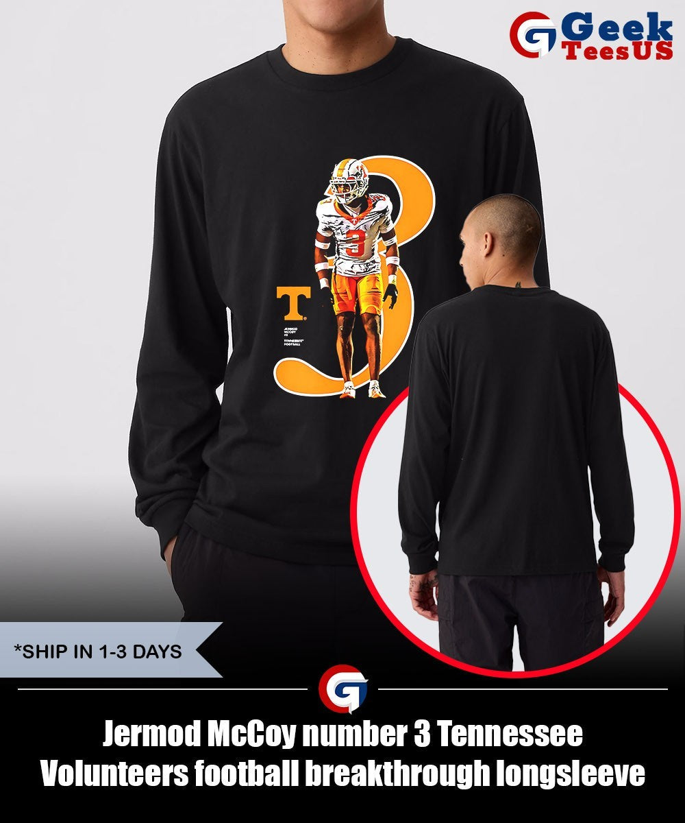 Jermod McCoy number 3 Tennessee Volunteers football breakthrough shirt