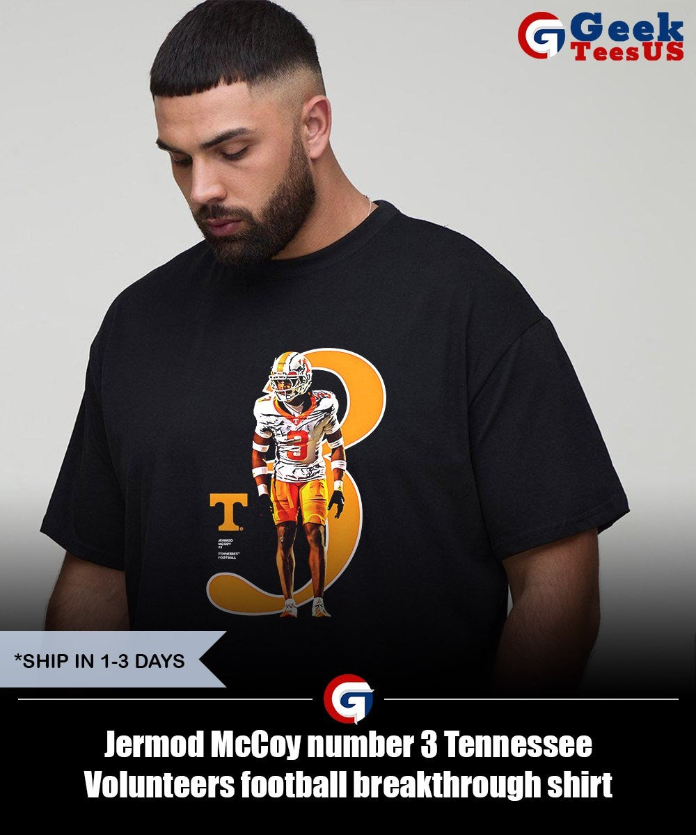 Jermod McCoy number 3 Tennessee Volunteers football breakthrough shirt