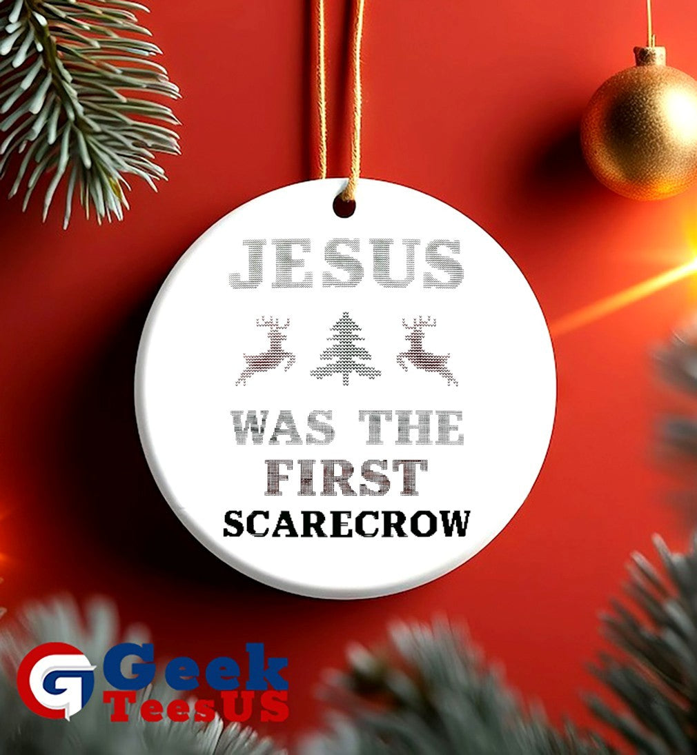 Jesus Was The First Scarecrow ugly Christmas shirt