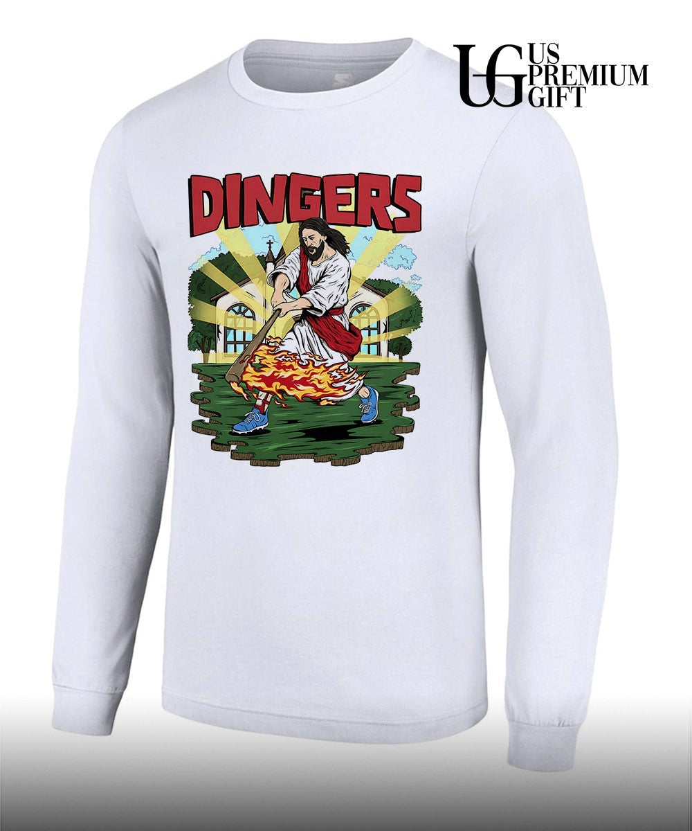Jesus hits dingers Baseball shirt