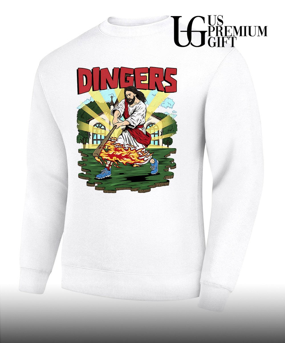 Jesus hits dingers Baseball shirt