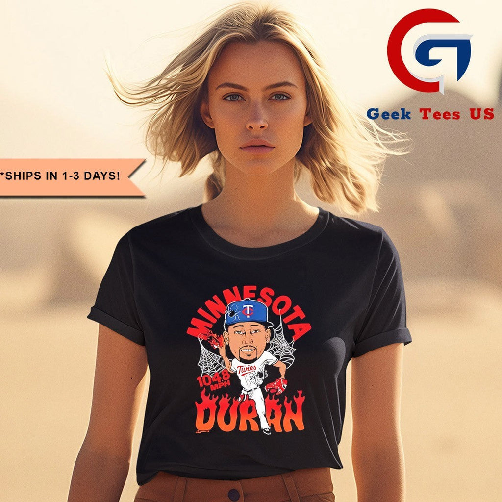 Jhoan Duran Minnesota Twins basketball caricature shirt