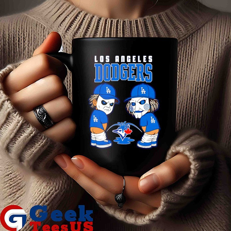 Jigsaw Los Angeles Dodgers peeing Toronto Blue Jays baseball shirt