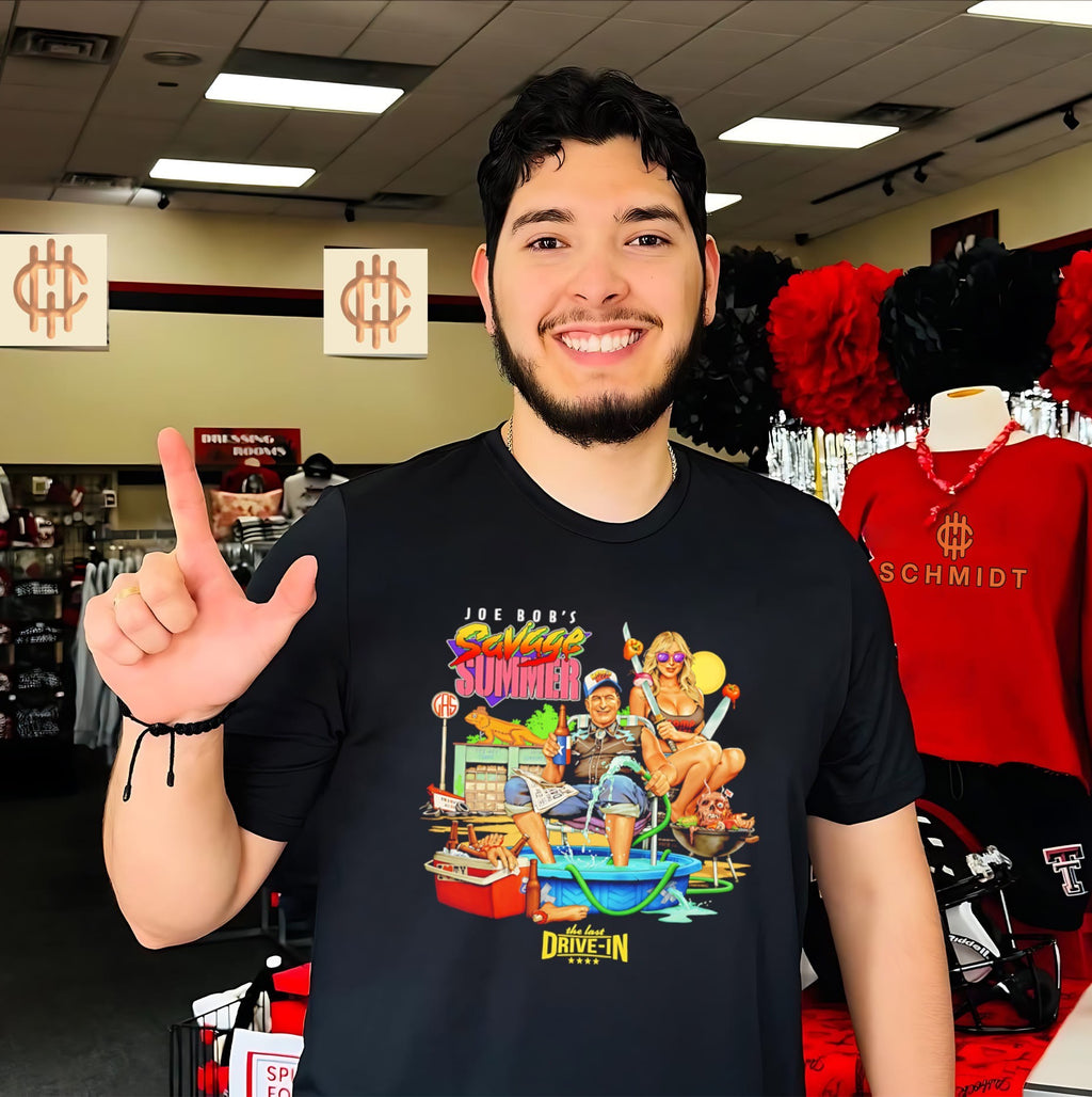 Joe Bob’s Savage Summer The Last Drive-In cartoon shirt