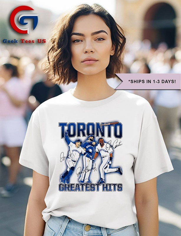 Joe Carter Jose Bautista & George Springer Toronto Blue Jays greatest hits shirt