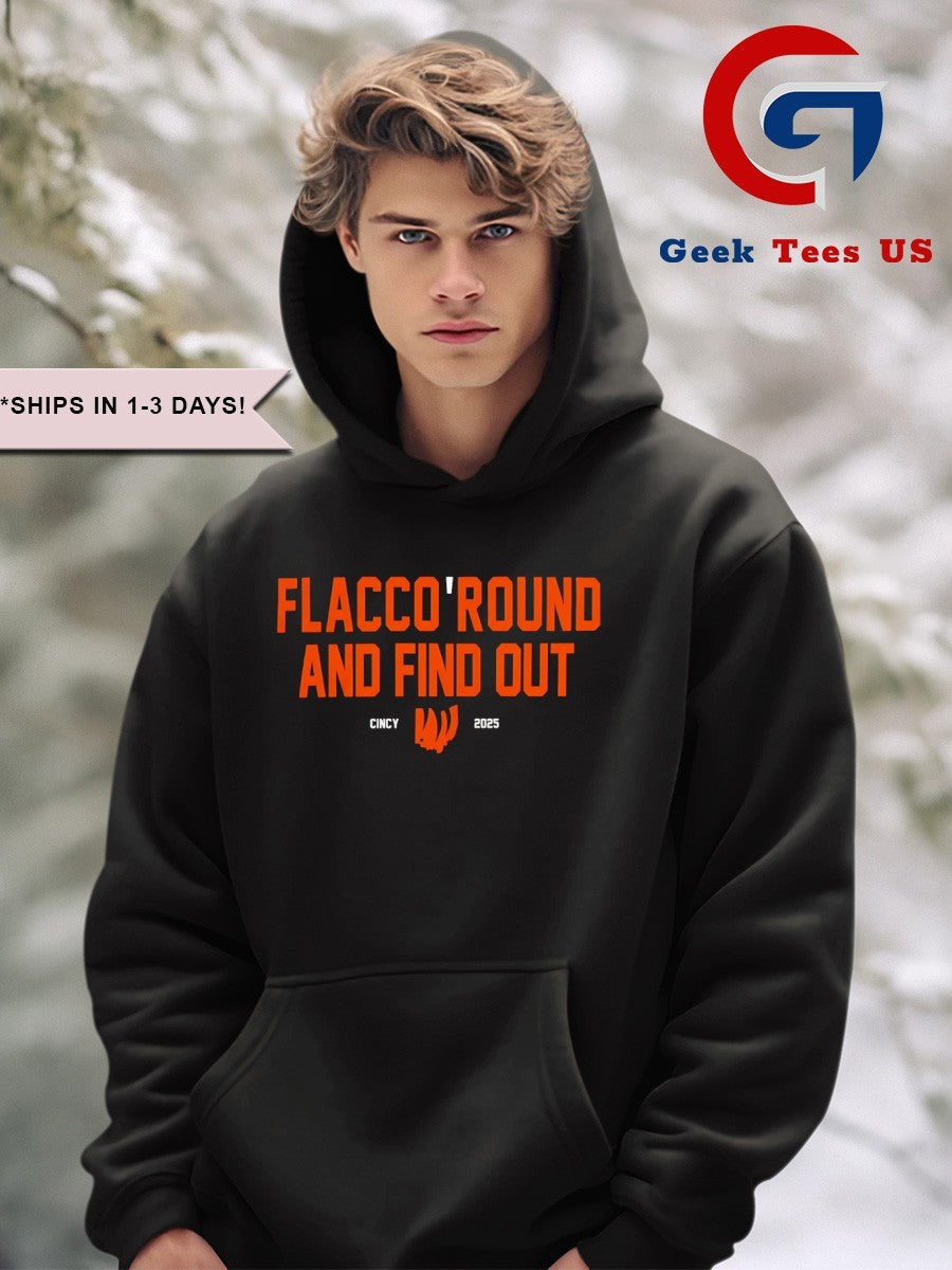 Joe Flacco Round and Find Out 2025 shirt
