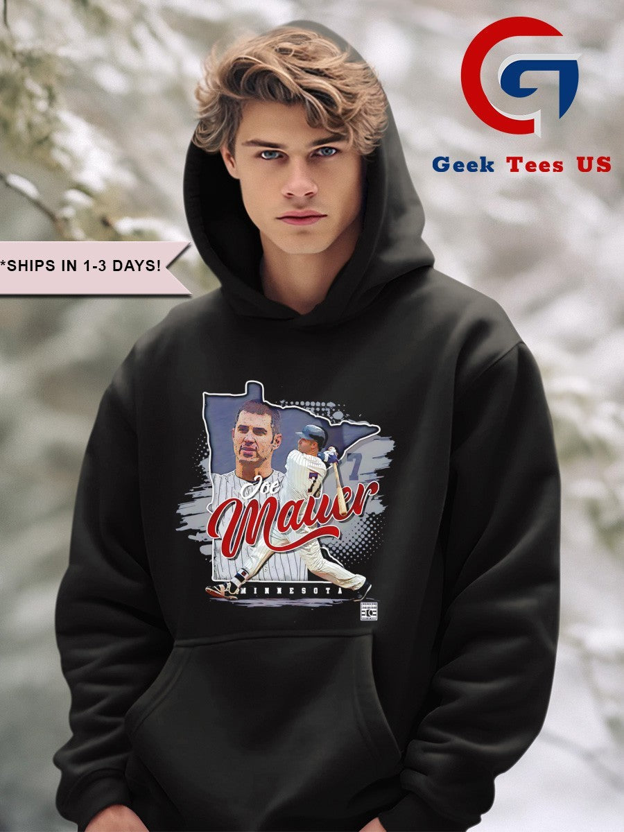 Joe Mauer Minnesota Twins MLB State silhouette shirt