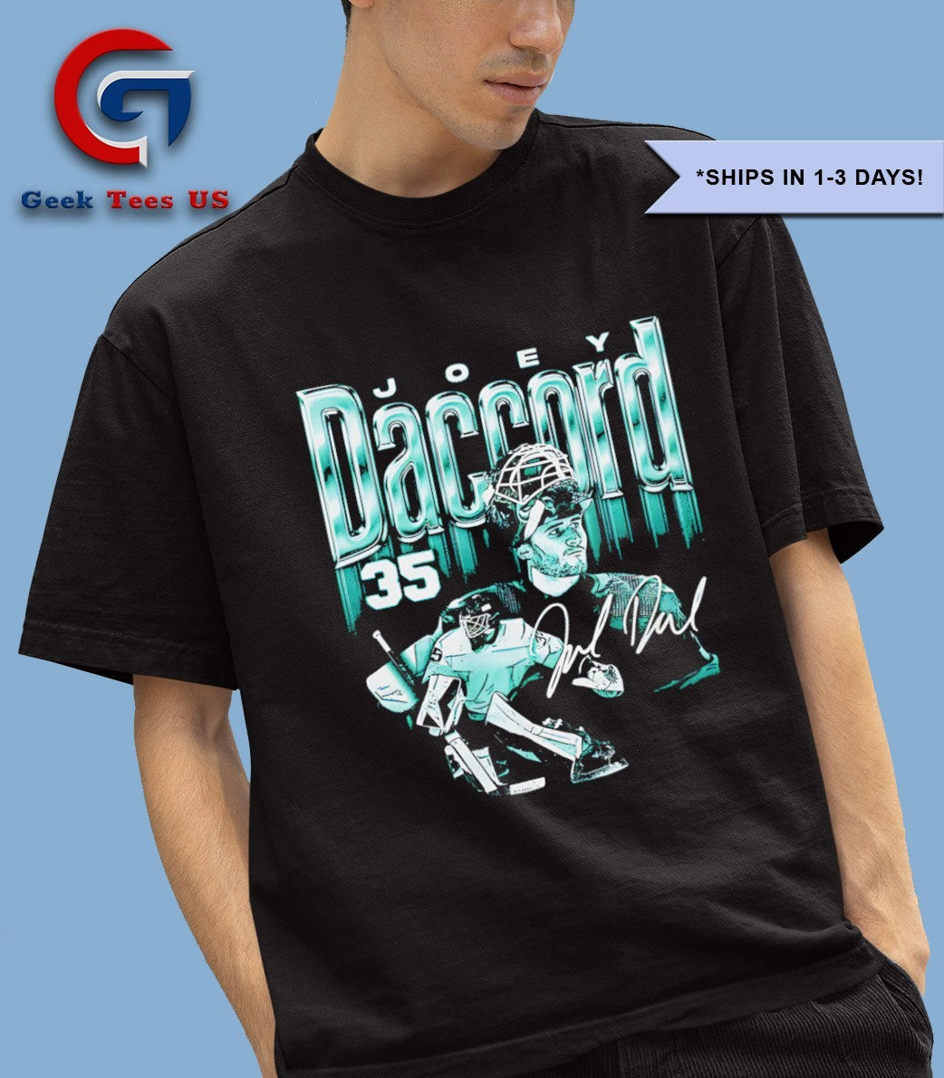 Joey Daccord Seattle Seattle Hockey signature bitmap shirt