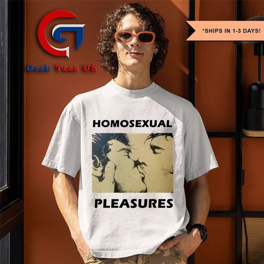 Joey Pollari with Homosexual Pleasures LGBT shirt