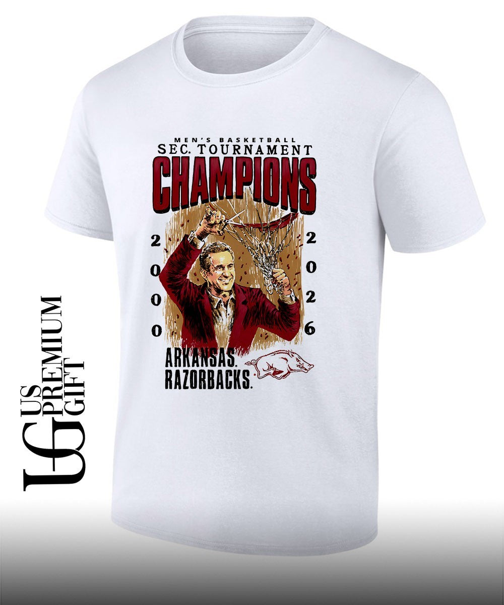 John Calipari Coach Arkansas Razorbacks SEC Tournament Champions 2000-2026 shirt