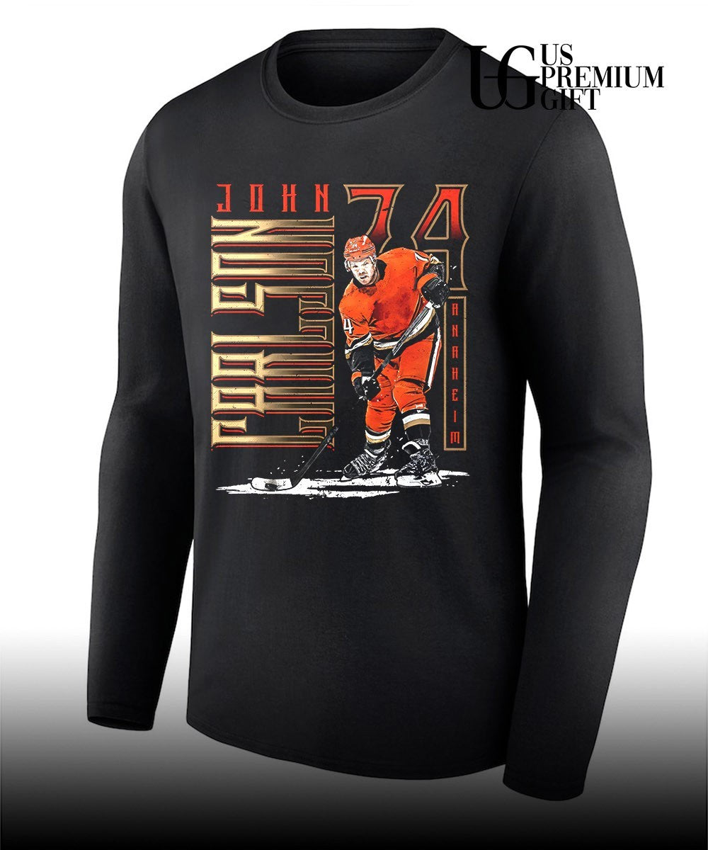 John Carlson 74 player Anaheim Ducks NHL vertical shirt