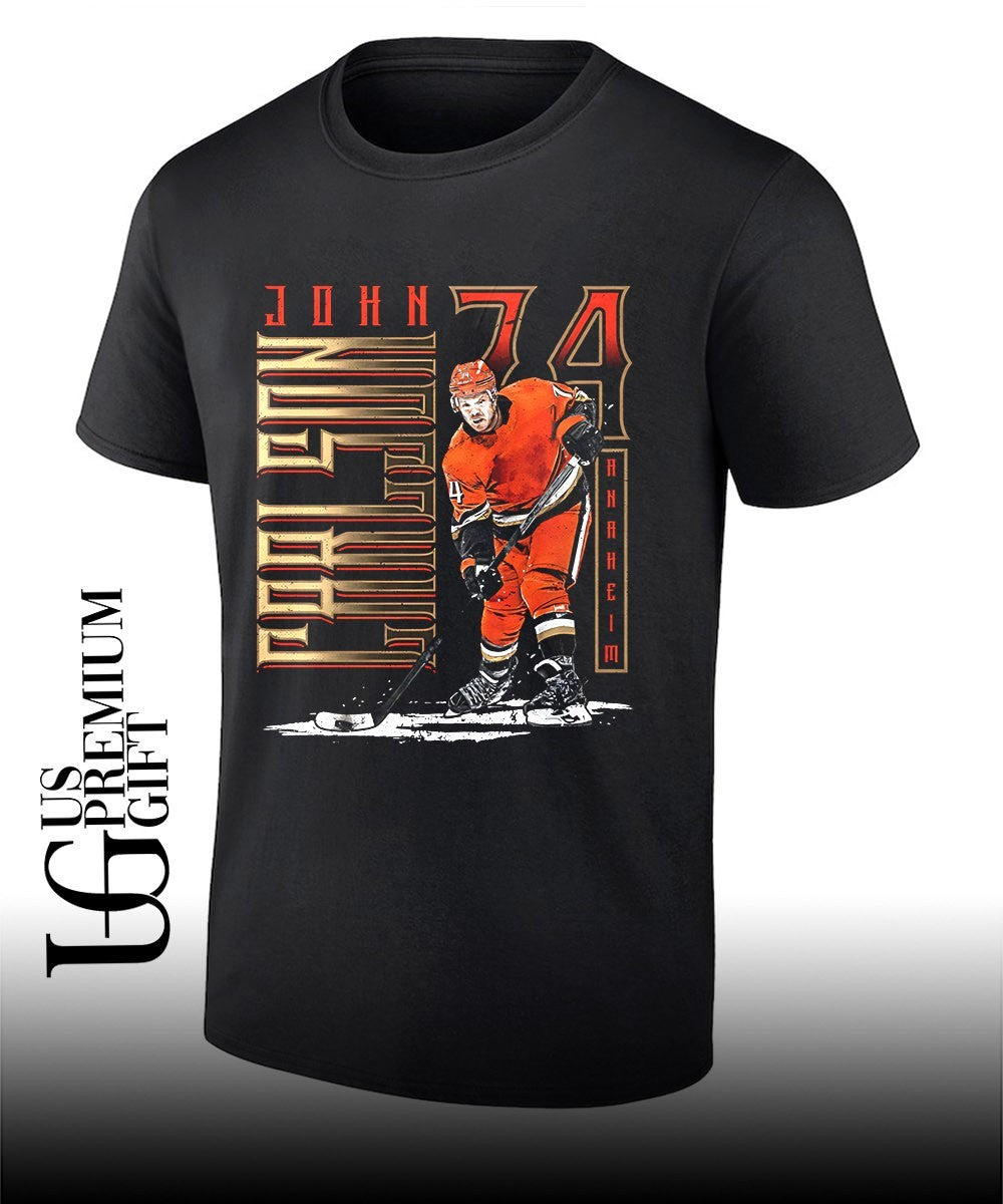 John Carlson 74 player Anaheim Ducks NHL vertical shirt