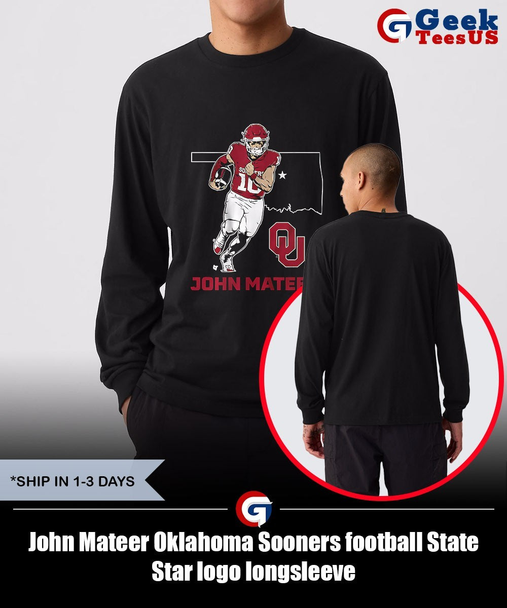 John Mateer Oklahoma Sooners football State Star logo shirt
