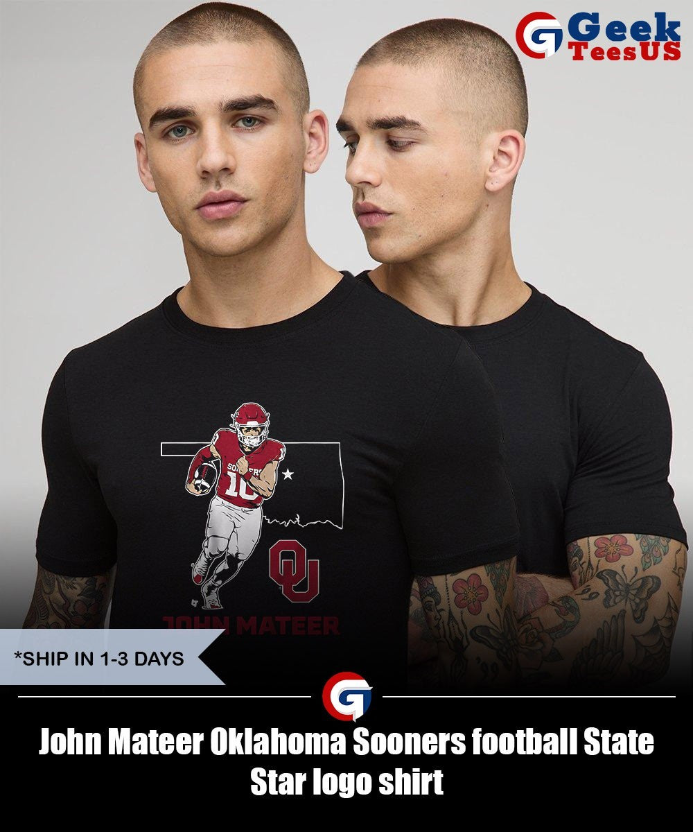 John Mateer Oklahoma Sooners football State Star logo shirt