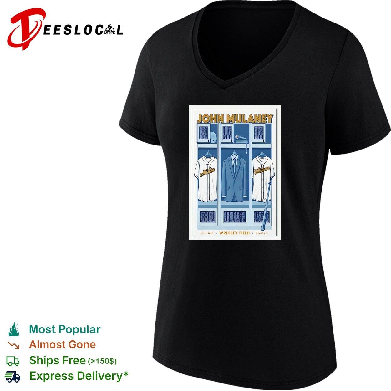 John Mulaney Mister Whatever locker room baseball jerseys Wrigley Field shirt