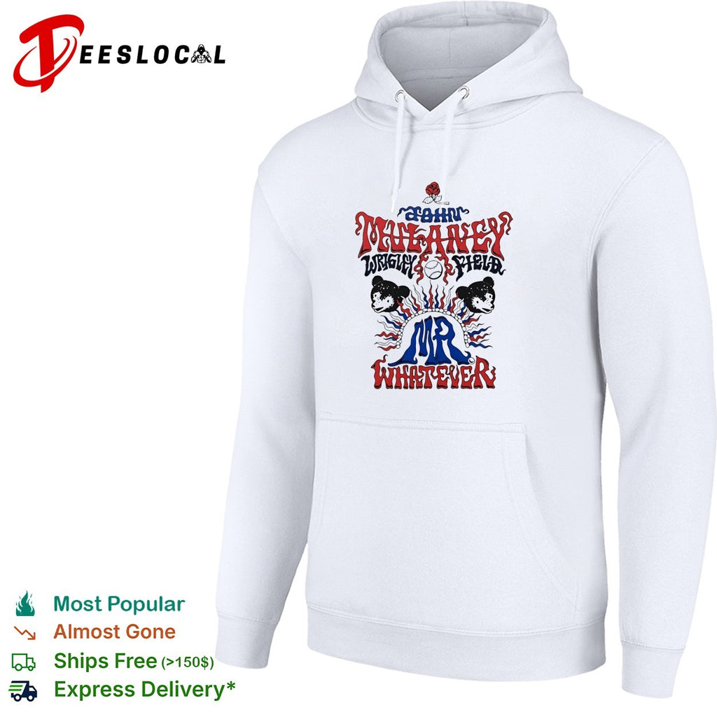 John Mulaney Mr Whatever Wrigley Field bear heads baseball rose emblem shirt