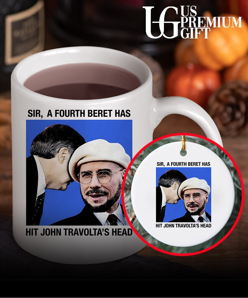 John Travolta sir a fourth beret has hit actor’s head shirt