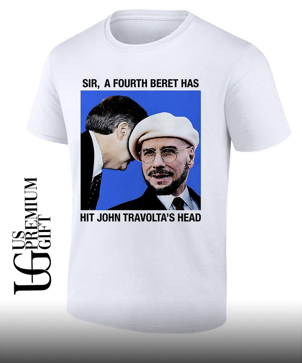 John Travolta sir a fourth beret has hit actor’s head shirt