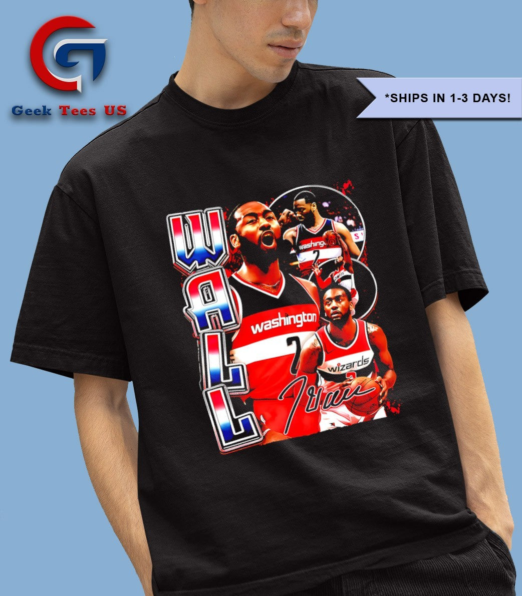 John Wall Washington Wizards NBA signature graphic shirt