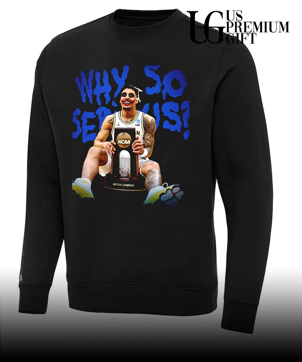 Joker Yaxel Lendeborg Why so serious Michigan Wolverines basketball National Champions shirt