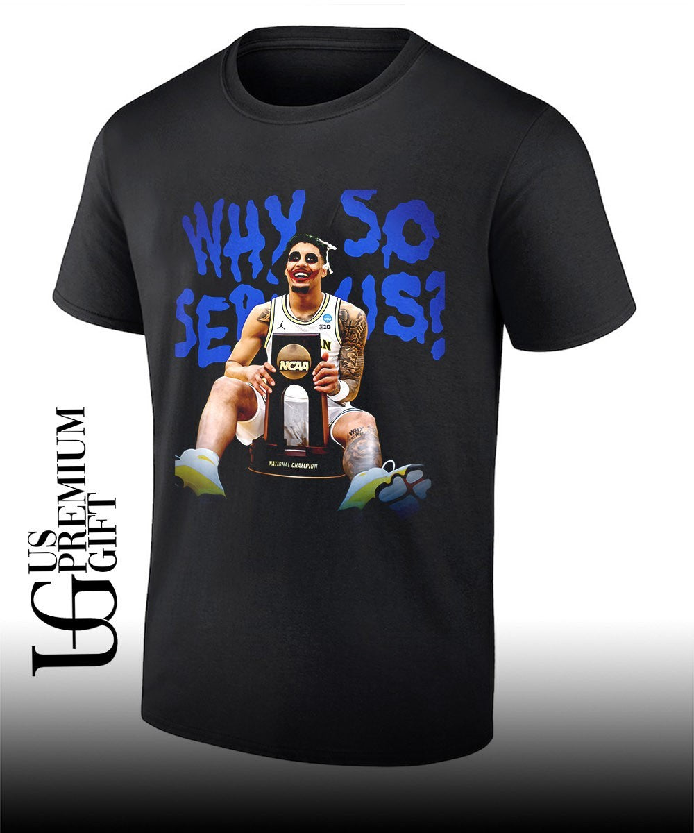 Joker Yaxel Lendeborg Why so serious Michigan Wolverines basketball National Champions shirt
