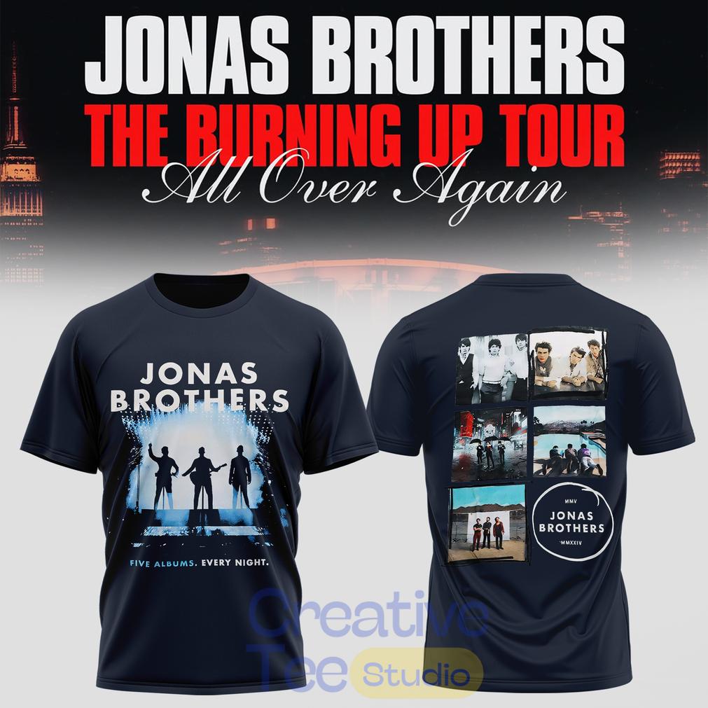 Jonas Brothers The Burning Up Tour All Over Again 2026 T-Shirt