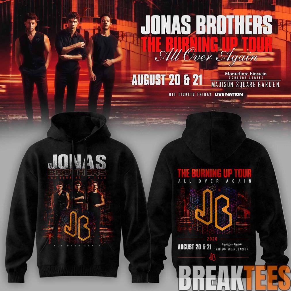 Jonas Brothers – The Burning Up Tour 2026 Limited Edition Hoodie