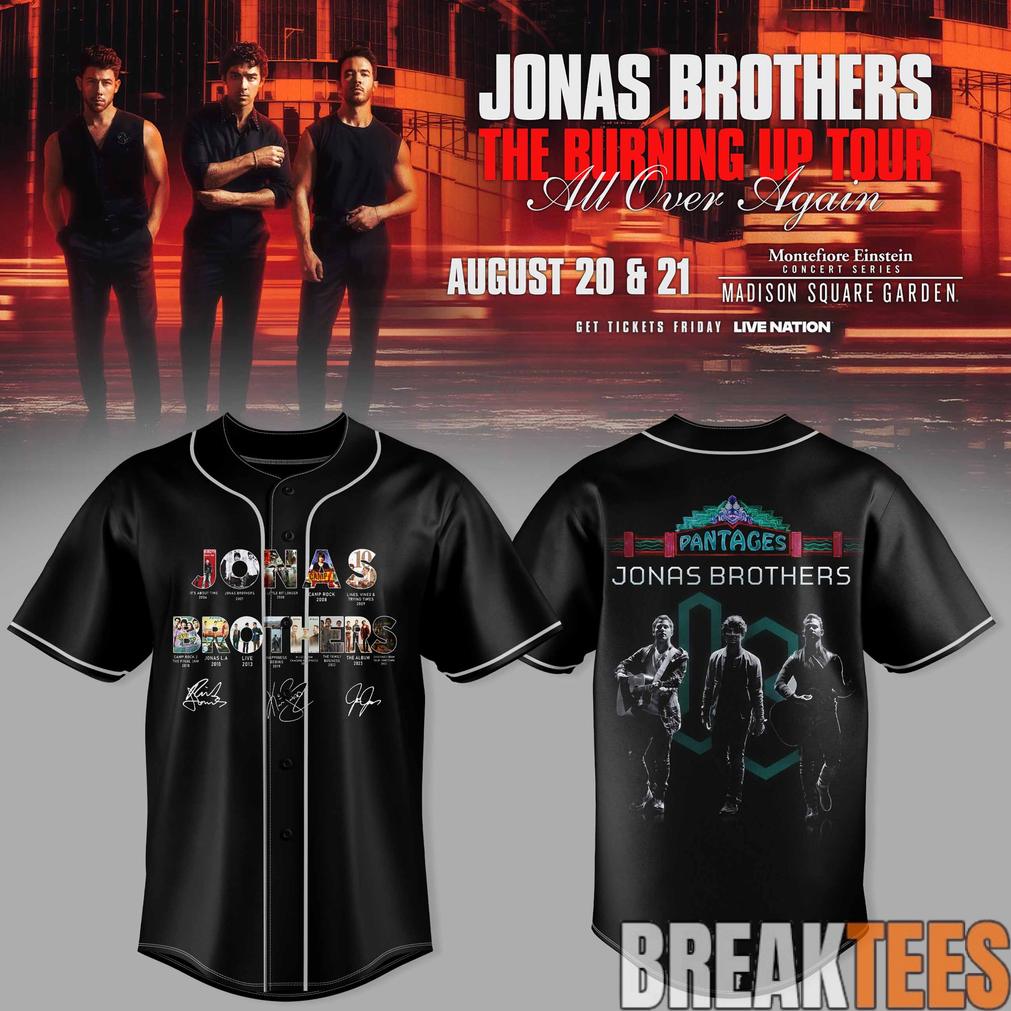 Jonas Brothers – The Burning Up Tour Baseball Jersey
