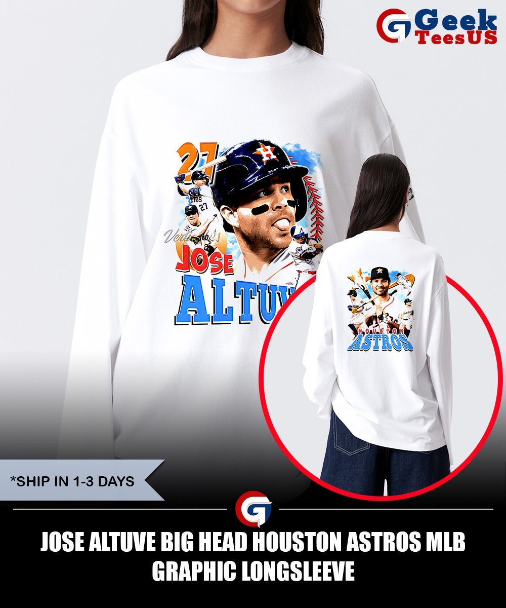 Jose Altuve big head Houston Astros MLB graphic shirt