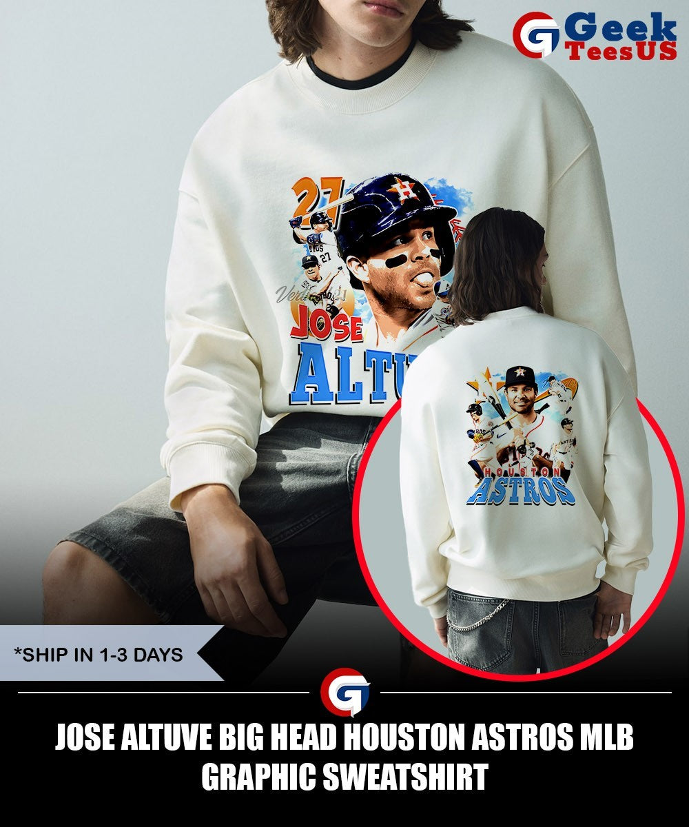 Jose Altuve big head Houston Astros MLB graphic shirt