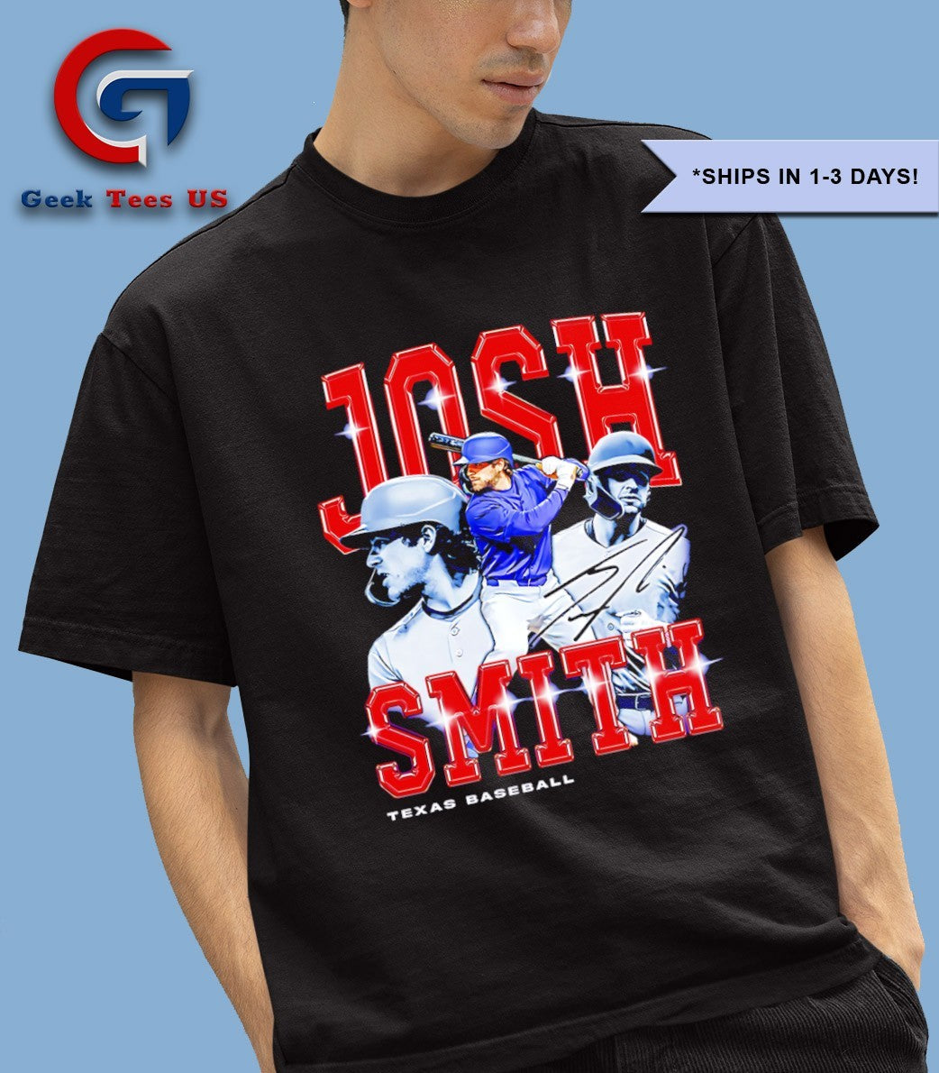 Josh Smith Texas Rangers baseball flair signature retro shirt