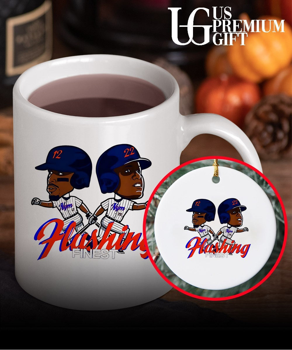 Juan Soto vs Francisco Lindor. Flushing Finest New York Mets baseball caricature shirt