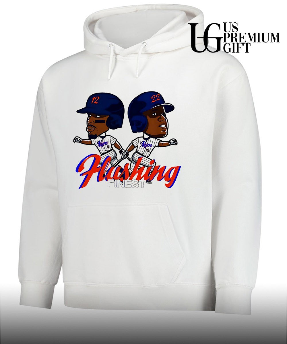 Juan Soto vs Francisco Lindor. Flushing Finest New York Mets baseball caricature shirt