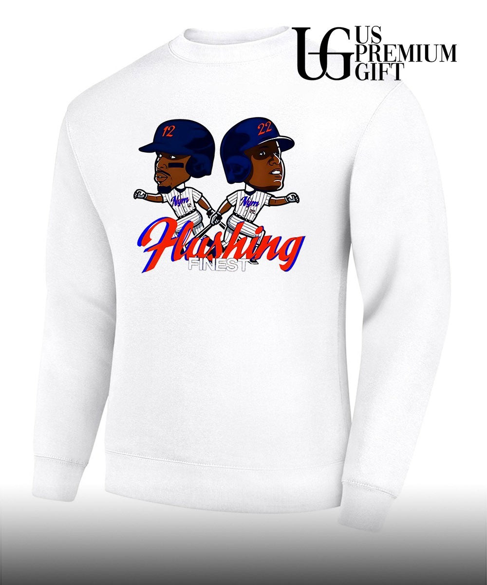Juan Soto vs Francisco Lindor. Flushing Finest New York Mets baseball caricature shirt
