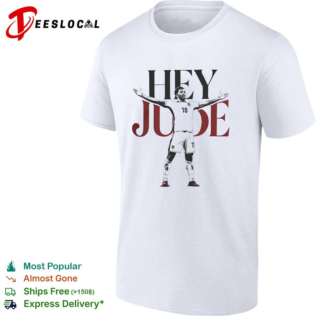 Jude Bellingham England Hey Jude 10 Three Lions shirt