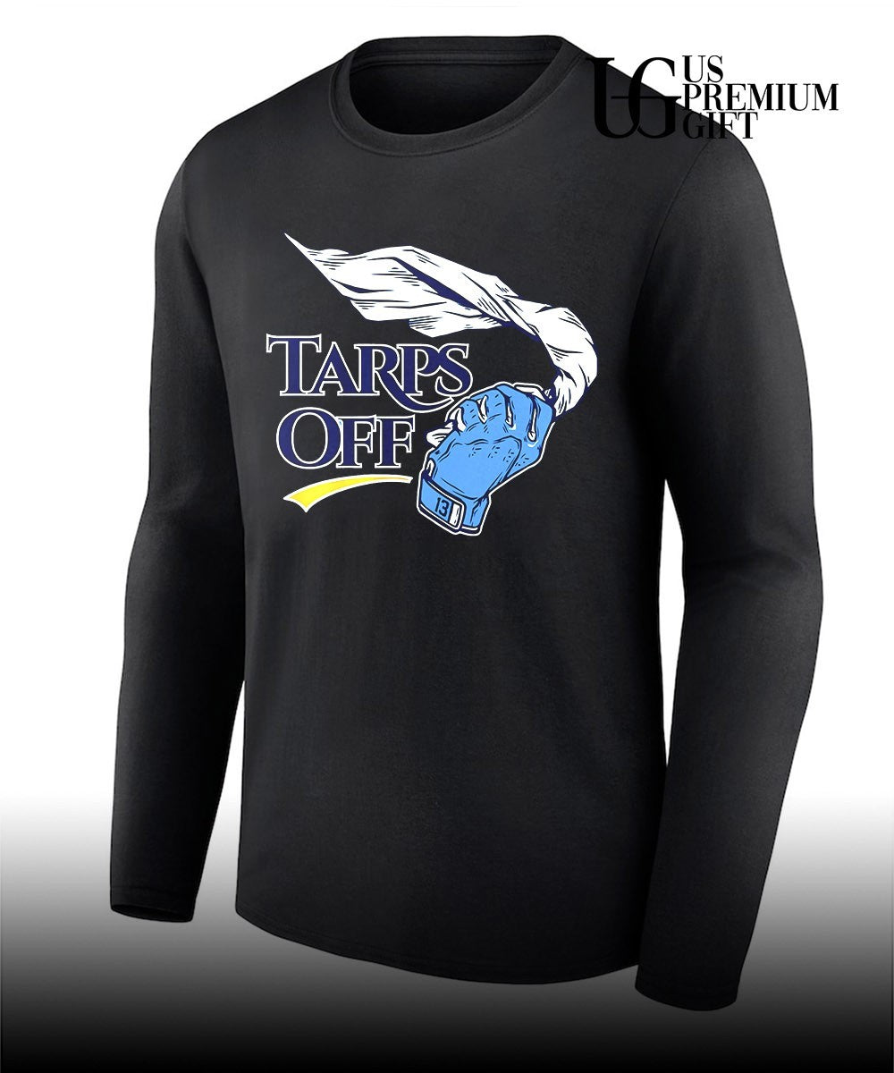 Junior Caminero Tarps Off flag Tampa Bay Rays baseball shirt