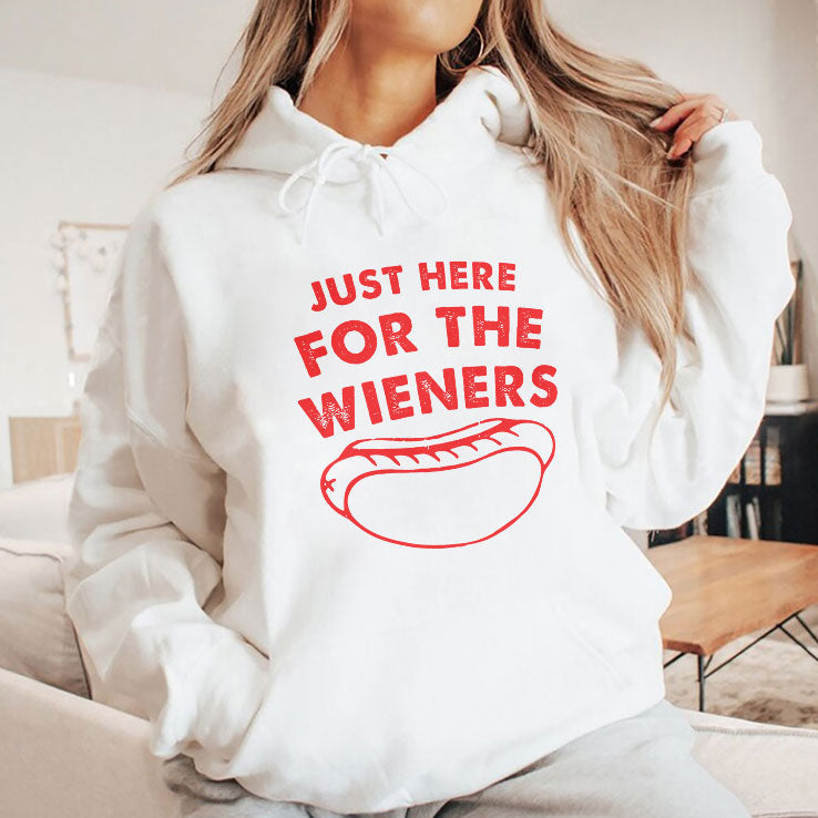 Just Here For The Wieners Funny 4th Of July T Shirt