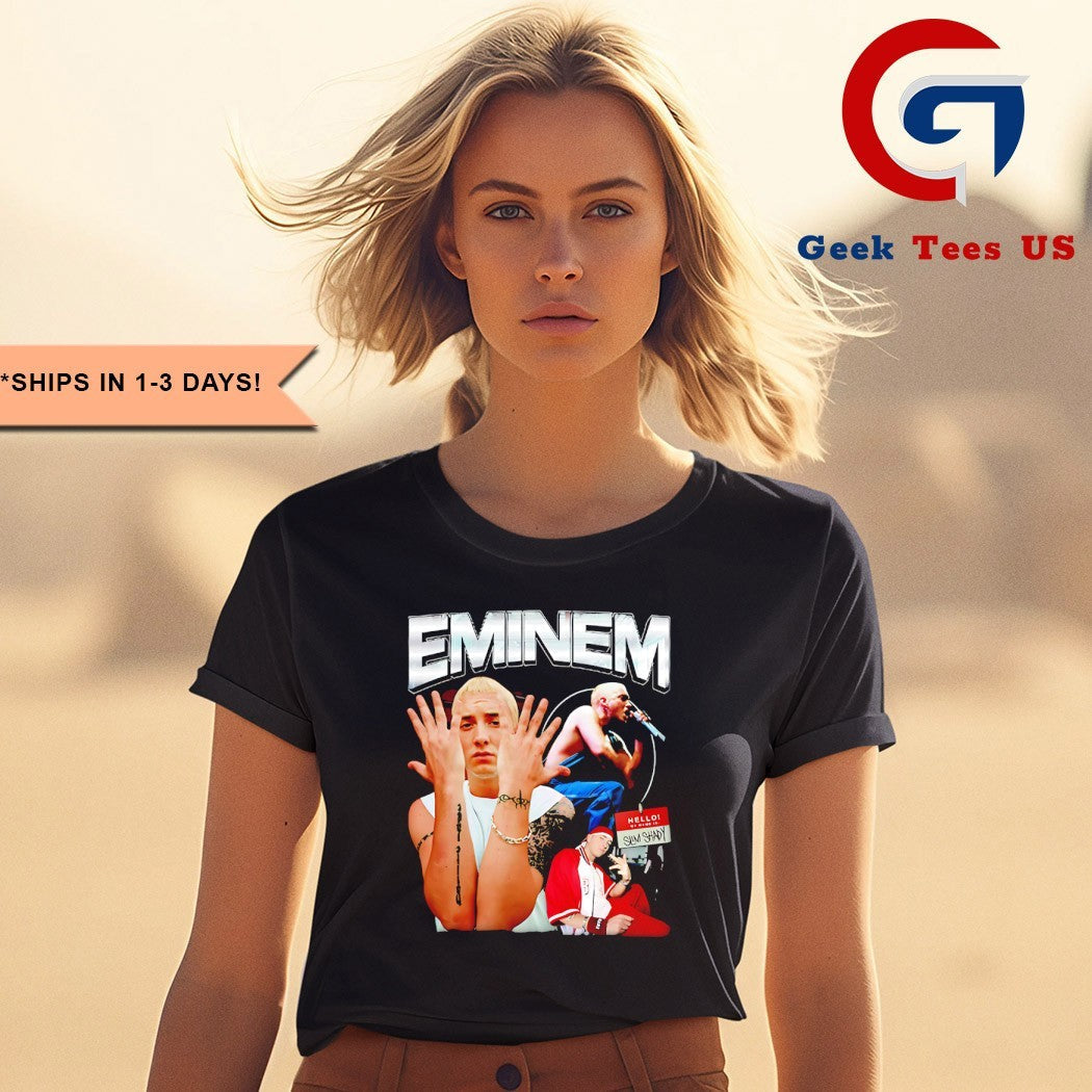 Justin Bieber wearing Eminem shirt
