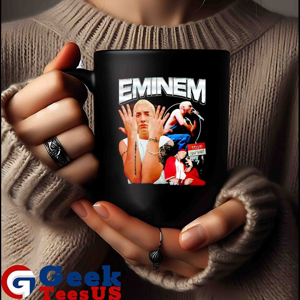 Justin Bieber wearing Eminem shirt